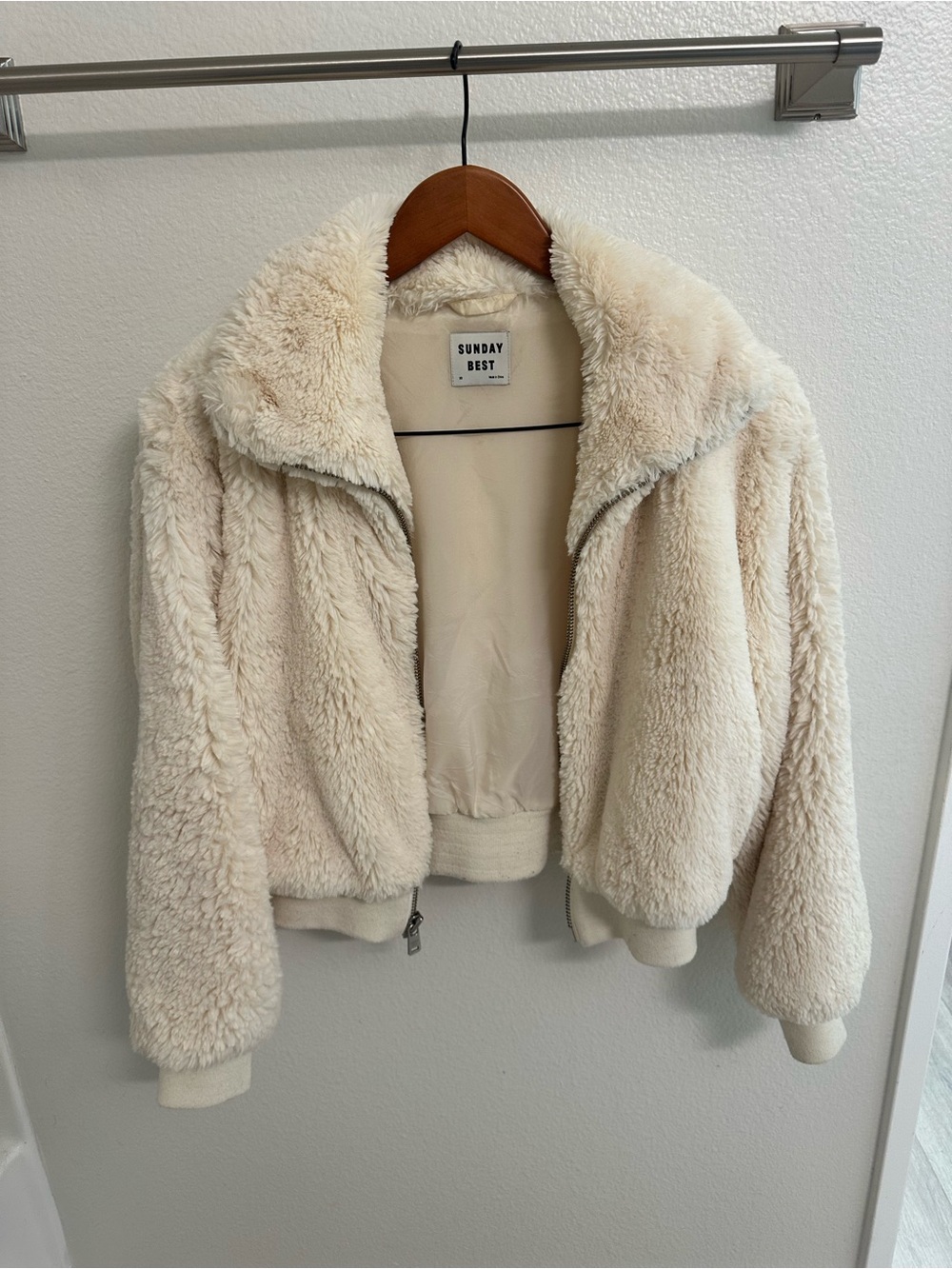 Sunday Best Cream Zip-Front Jacket